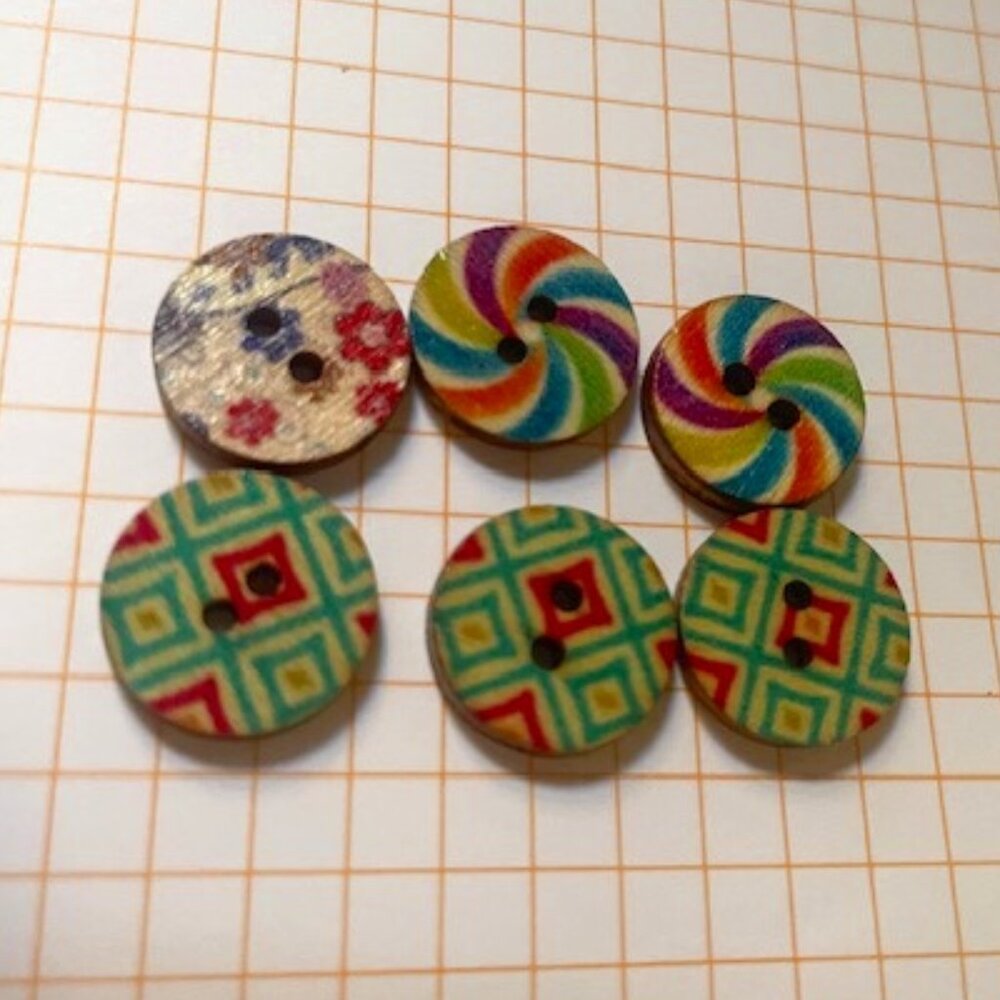 Delightful Designs Vintage-y Wooden Buttons